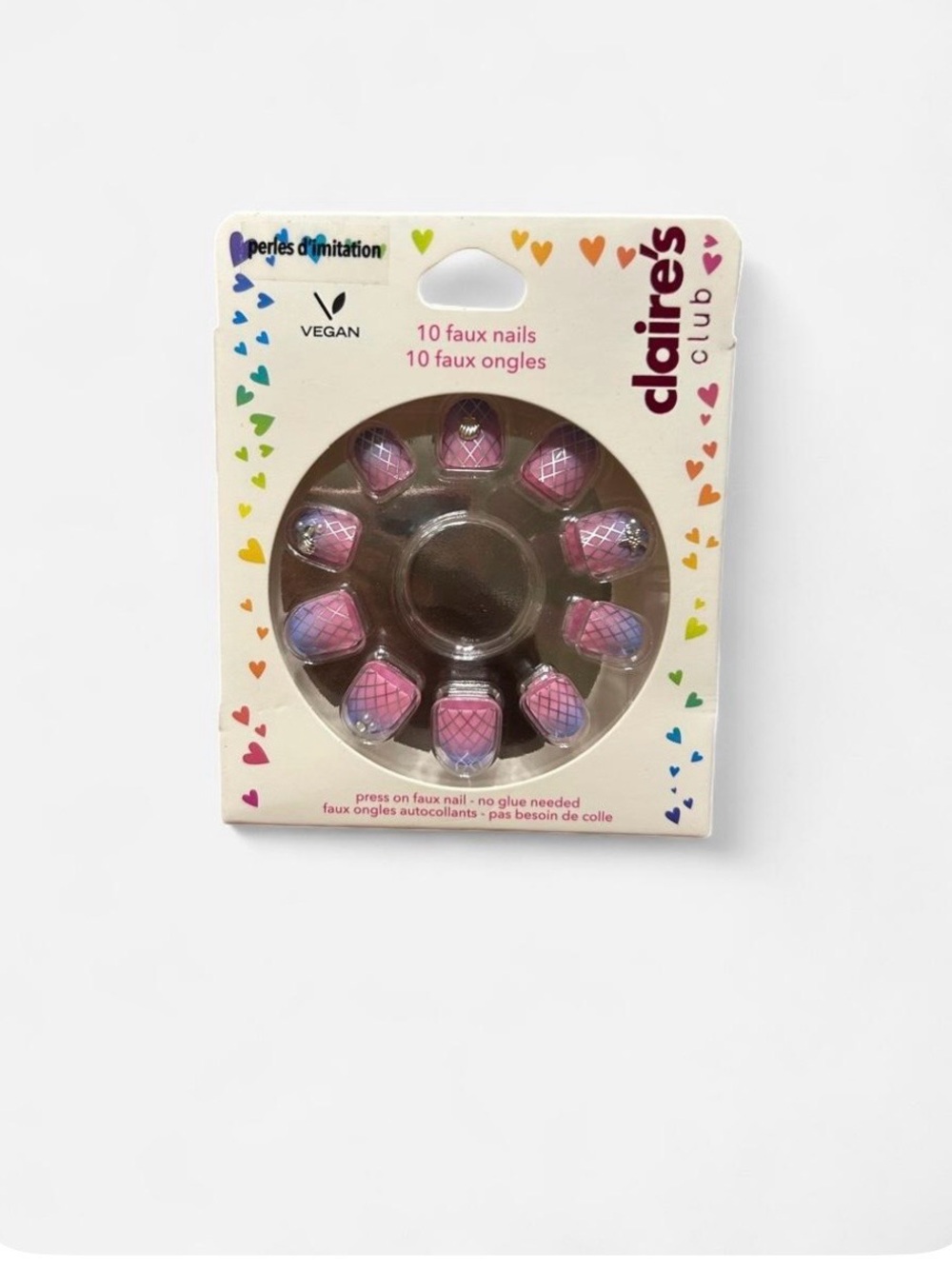 Claire's Pink & Purple Gradient Press-On Kids' Nails